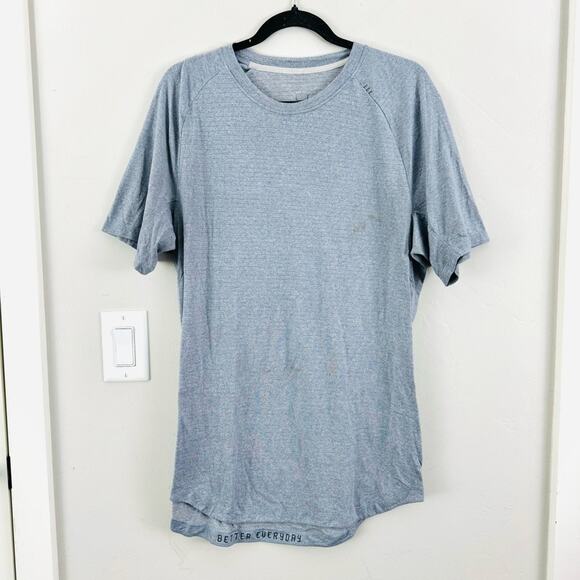 LuluLemon dry sense tee blue gray men’s XL - Picture 1 of 10